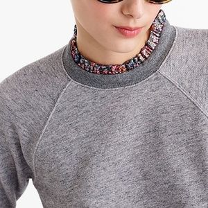 J. Crew - Metallic Ruffle-Neck Sweatshirt